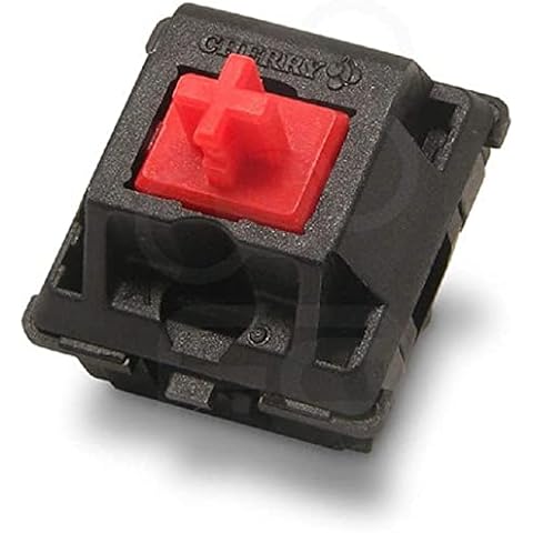 Granvela Cherry MX Switches - MX1AG1NN | Plate Mounted | Tactile Clicky Switches for Mechanical Keyboard (Red, 10 Pcs) Cover