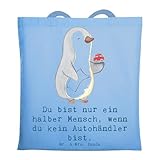 Mr. & Mrs. Panda Laptoptasche Autohändler Herz - Geschenk, Strandtasche, Gebrauchtwagenhändler, Tüte, Tote Bag, Autohandel, Beutel, Shopper, Beruf
