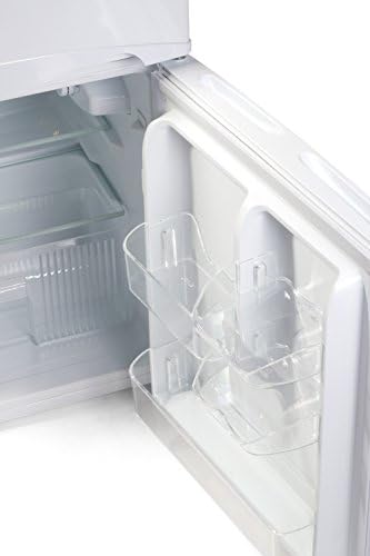 Igenix IG347FF Freestanding Under Counter Fridge Freezer with 2 Shelves and 1 Salad Drawer, Reversible Door, 47 cm Wide, White