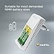 Varta Akku Ladegerät, inkl. 2X AAA 800mAh, Batterieladegerät für wiederaufladbare Batterien, lädt 2 AA/AAA gleichzeitig, Mini Charger, weiß