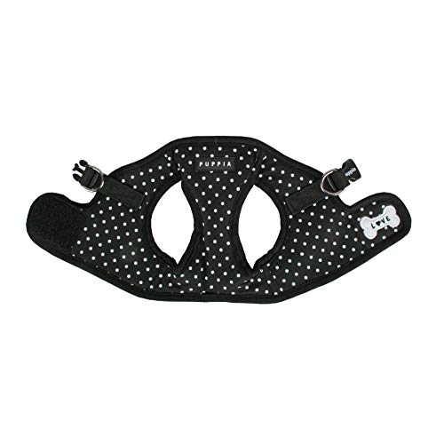Puppia Dotty Step-in Vest Dog Harness No Pull No Choke Easy Wear Training Walking for Small Dog Large, Black - Image 2