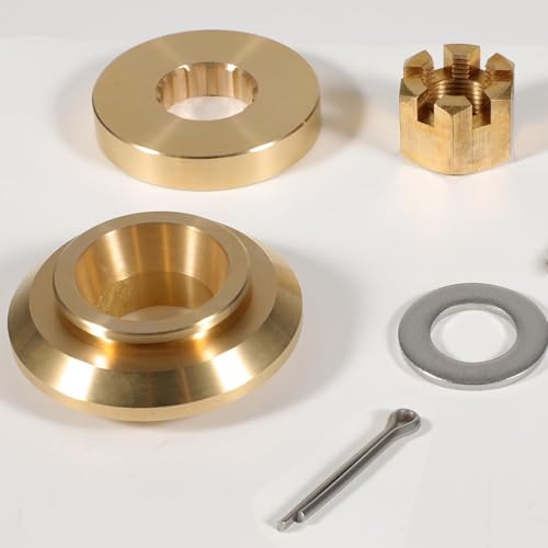 Image of Replacement for 6E5-45987-01 Propeller Installation Hardware Tool Kit for Yamaha Outboard Engine 150HP-300HP, Thrust Washer /Spacer /Washer /Nut and Cotter Pin