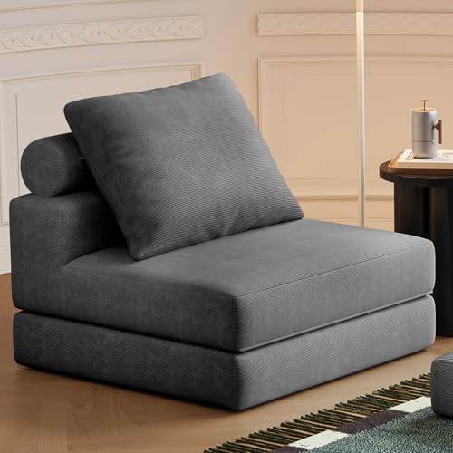 Catálogo de Sofa Cama Individual Coppel de esta semana. 41 Lumbershed - Sofá cama plegable, 3 en 1, silla cama plegable convertible con almohadas, sofá de piso plegable con espuma de alta densidad, futón pequeño sin huesos para sala de...