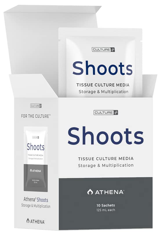 Athena Culture Shoots – All-in-One Tissue Culture Media Formula for Shoot Storage & Multiplication | Nutrient Solution | Pre-Measured, Just Add Water | 10 Sachets – 125 ml Each