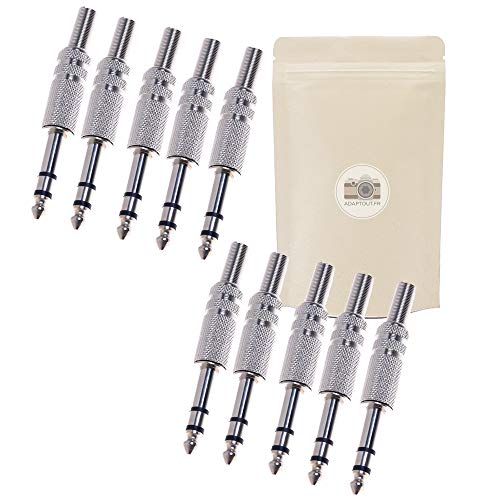 10 Connettori Jack Mono TS 1/4" Da 6,35mm - Per Cavi Chitarra, Altoparlanti E XLR - Foto 2