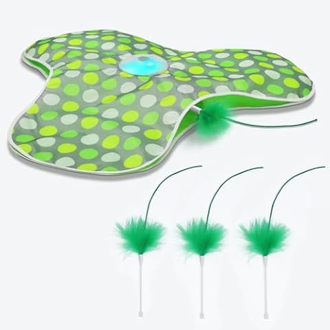 Sofolor Hide and Seek Cat Toys and Replacement Feather Wand (3 Pcs) Cover