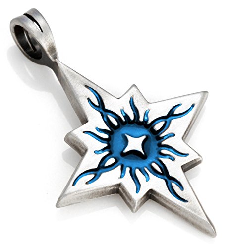 Preisvergleich Produktbild Bico Herren Medussa Eye Anhänger (B213 Hellblau) - präkognitiv, hellsehend - Farbiges Kunstharz und Metall