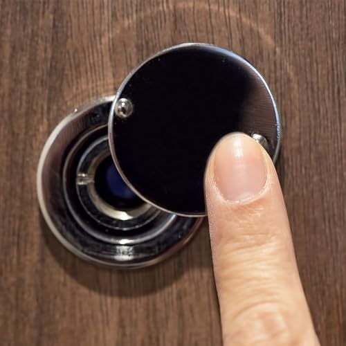 PATIKIL 15/16 Türspion 220-Grad Türspion Passt für 1-3/4 Zoll bis 2-15/16 Zoll Türspion mit Drehbarer Privatsphäreabdeckung für Zuhause Büro Hotel, Weiß