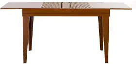 Mesa de Jantar Retangular Extensível com Tampo de Vidro Genova Off White e Mel