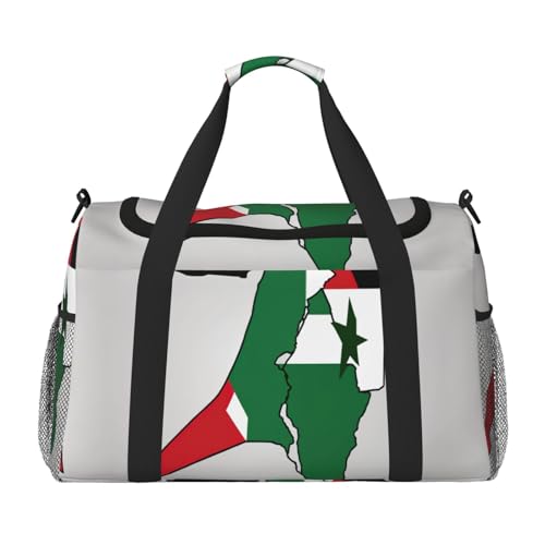 Bolsa de viaje impermeable y plegable con bandera de Palestina