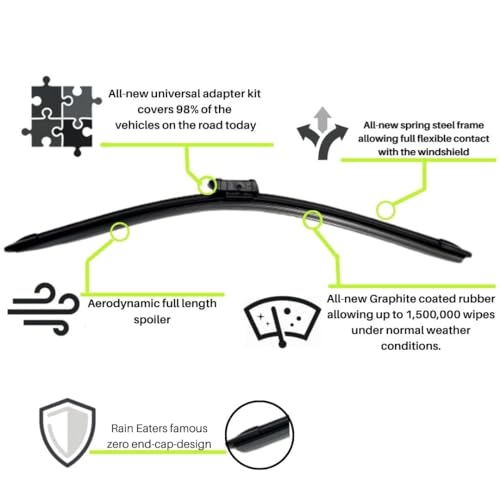 Image of Oshotto Frameless (O.E.M Type) Wiper Blades Compatible with Skoda Superb Old (24 inch / 18 inch)