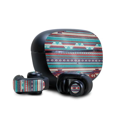 Image of Glossy Glitter Skin Compatible with Bose Ultra Open Earbuds - Southwest Stripes - Premium 3M Vinyl Protective Wrap Decal Cover - Easy to Apply | Crafted in The USA by MightySkins
