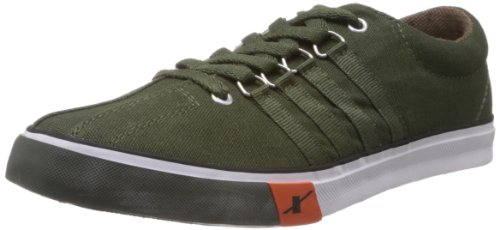 Sparx Men's Olive Canvas Sneakers - 7 UK/India (40.67 EU) (SM-162)