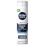 NIVEA MEN Sensitive Shave Gel with Vitamin E, Soothing Chamomile and Witch Hazel Extracts, 3 Pack of 7 Oz Cans