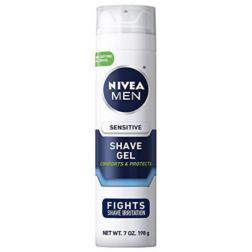 NIVEA MEN Sensitive Shave Gel with Vitamin E, Soothing Chamomile and Witch Hazel Extracts, 3 Pack of 7 Oz Cans