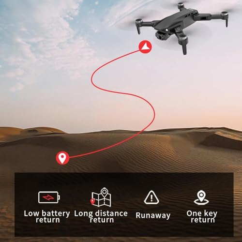Image of HILLSTAR GPS Foldable Drone with 4K HD Wide Angle Camera | Brushless Motors | Advanced GPS Positioning, Return to Home | 1.2 KM Control Range | 25 Min Flight Time | 2 Batteries | RC GPS Camera Drone