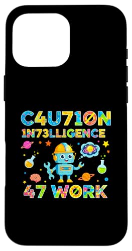 Caution Intelligence At Work Leetspeak �Q�[�}�[ �ʔ����f�U�C�� �X�}�z�P�[�X iPhone 16 Pro Max �p