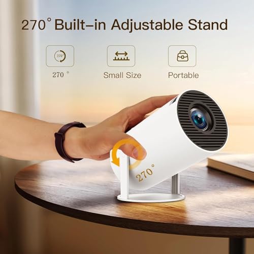 CineVue 4K Smart Projector 20000L with Wi-Fi & Bluetooth Portable Mini Projector for Home Theater, Outdoor, 210° Rotatable Stand, Auto Keystone,1080p HD Support, HDMI & USB - Image 7