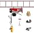 1760lbs Electric Hoist Winch 110V Electric Winch with Wired Remote, Electric Garage Hoist with Single/Double Slings, Hoist Lift for Lifting in Factories, Warehouses, Garage