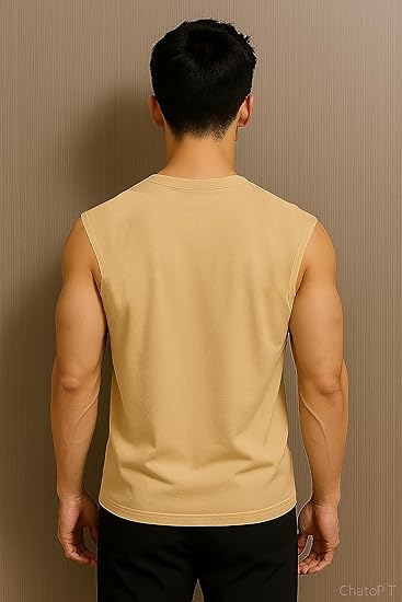 Image of JUGULAR Tank Tops Sleeveless T-Shirt for Men Gym Wear Vest Printed Stylish Round Neck Running for Sports Workout Fitness & Casual or Beach Wear