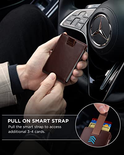 image for SERMAN BRANDS RFID Blocking Slim Bifold Genuine Leather Minimalist Fro