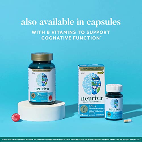 Neuriva-Nootropic-Brain-Support-Supplement-Plus-Strawberry-Gummies-50-Count-in-a-Bottle-Phosphatidylserine-B6-B12-Supports-Focus-Memory-Concentration-Learning-Accuracy-and-Reasoning