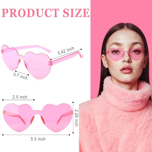 Image of Heart Sunglasses 12 /18 /24 Pcs Heart Shaped Glasses for Women Cute Funny Party Glasses Party Favors Accessories