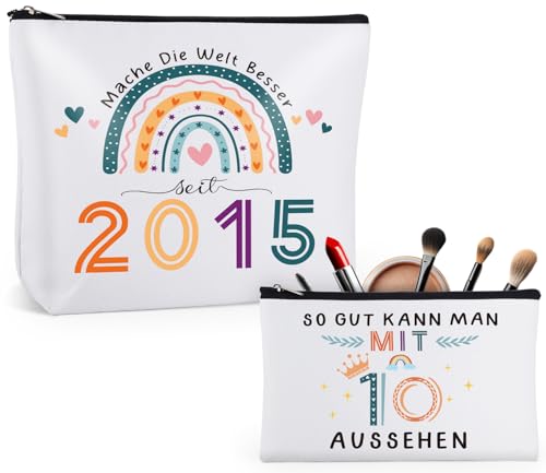 Giftota 2025 Regalos originales para niñas de 10 años, 2 piezas neceser de aseo bolsa de cosméticos impermeable, regalos para niñas de 10 años, bolsa de maquillaje para niñas de 10 años