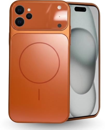 Image of for iPhone 11 |Convert to 17 pro /17 Pro Max Style Premium Back Glass Magsafe Wireless Charge Converter Cover Magnetic Case for iPhone 11 |Convert to 17 pro /17 Pro Max (Orange)