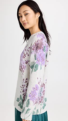 Vince Women's Printed Floral Sweater4