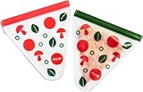 (re)zip Pizza Saver 2 Pc Kit | Includes 2 Airtight Storage Bags | BPA-Free, Leakproof, Freezer-Safe and Space-Saving Design | Keeps Food Fresh and Flavorful | Ideal for Leftovers