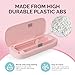 MelodySusie Acrylic Nail Tool Storage Box, Portable Dustproof Stand Displayer Holder Organizer Container Manicure Efile Accessories Nail Drill Kit Case, Travel Salon Home, Pink(Only Box)