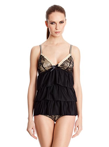 Preisvergleich Produktbild Jean Louis Scherrer Negligé schwarz / beige M