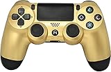 Chasdi Ps4 Controller V2 Wireless Bluetooth with USB Cable for Sony Playstation 4 Compatible with Windows Pc & Android Os (Gold)