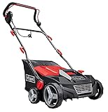 Scheppach Elektro Vertikutierer SC38 Entmooser Moosentferner | 38cm Schnittbreite | 45L Box | 1600W Leistung | verstellbare Arbeitshöhe -12 bis +6 mm | Vertikutier -& Lüfter-Aufsatz mit 16/24 Messern