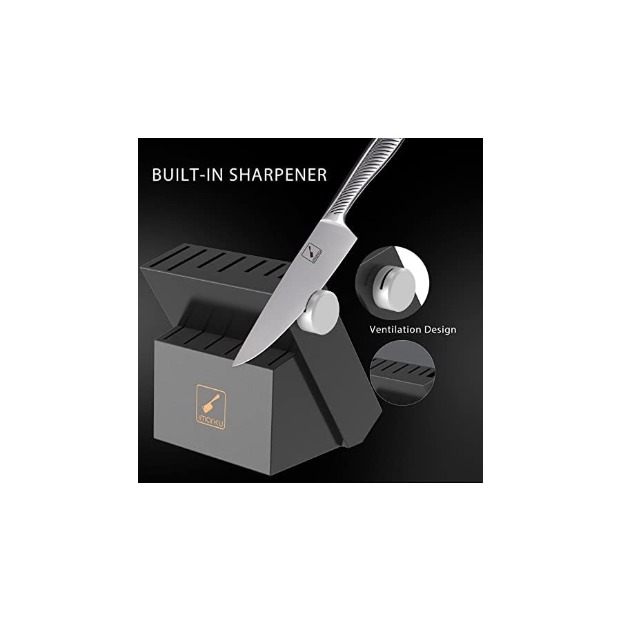 Knife-Setimarku-14-Piece-Knife-Sets-for-kitchen-with-blockPremium-One-Piece-Kitchen-Knife-Set-with-SharpenerHigh-Carbon-Stainless-Steel-Knives-Set-for-KitchenDishwasher-SafeBlack imarku Knife Set,14-Piece Knife Sets for kitchen with block,Premium One-Piece Kitchen Knife Set with Sharpener,High Carbon Stainless Steel Knives Set for Kitchen,Dishwasher Safe,Black