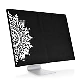 kwmobile Funda para Monitor de computadora Compatible con Apple iMac de 27 Pulgadas/iMac Pro de 27 Pulgadas, Cubierta para Monitor, Color Blanco y Negro