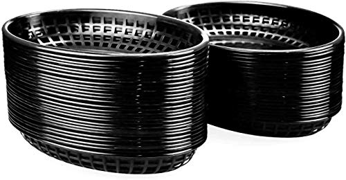 Oval Food Basket (Black) Pack of 50