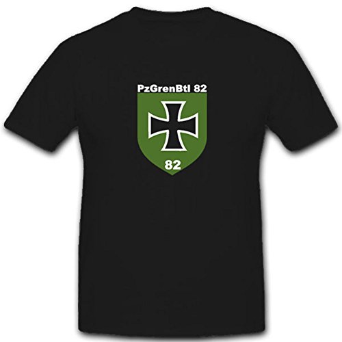 T-shirt PzGrenBtl 82 BUNDESWEHR Noir XL pour Passionnés de Blindés et Militaria