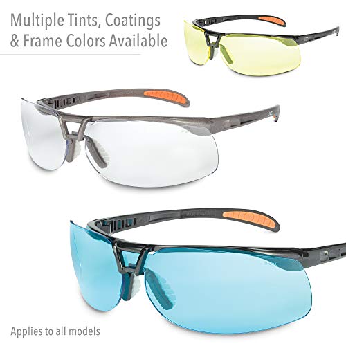 Uvex By Honeywell Protégé Safety Glasses, Metallic Black Frame With Sct-Reflect 50 Lens & Ultra-Dura Anti-Scratch Hardcoat (S4202) #TOP6