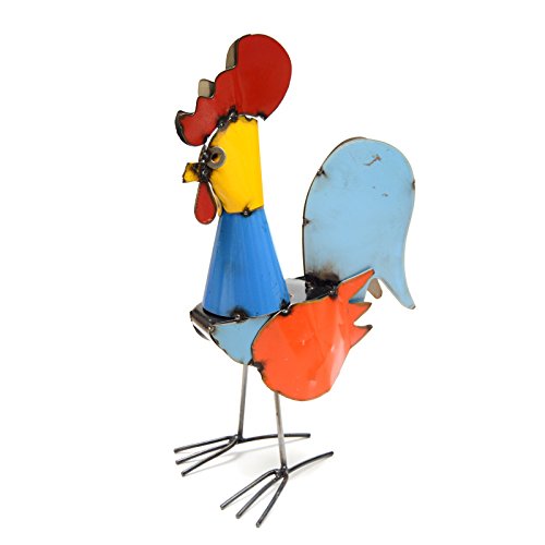 Rustic Arrow Tonito Rooster for Decor, 10 by 6.5 by 14-Inch, Multicolor