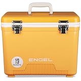 ENGEL Cooler Box 19qt (18 litres) Leak-Proof, Air Tight, Drybox Cooler for Camping, Fishing, Hiking, Small Hard Shell Lunchbox Cooler for Men & Women