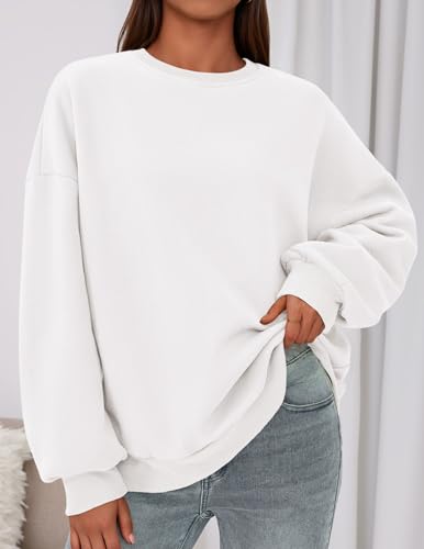 PRETTYGARDEN Sweatshirt for Women Oversized Crewneck Long Sleeve Pullover Fleece Top 2025 Fall Winter Fashion Outfits Clothes