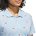 adidas Women's Originals Printed Trefoil Polo - Clear Sky/Better Scarlet LG