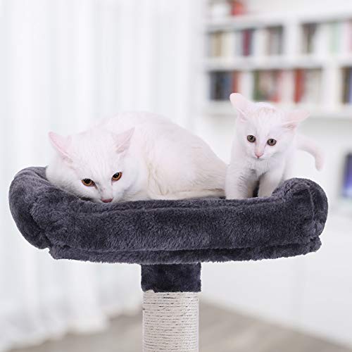FEANDREA Multi-Level Cat Tree for Big Cats, Stable Cat Tower, Gray UPCT85G