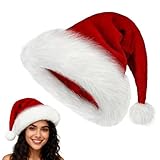【Design Festif Classique】🎅 Ce bonnet Noël bébé arbore les traditionnelles couleurs rouge et blanc avec un pompon doux et des motifs Père Noël brodés, créant une ambiance magique pour les fêtes.