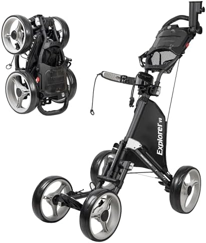 Caddytek Explorer V8 Golf Push Cart - SuperLite 4 Wheel Aluminum ...