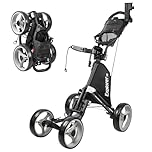 Caddytek V8-Superlite 4 Wheel Golf Push Cart, Explorer Version 8, Dark Grey, One Size