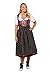 Produktbild Ulla Popken Damen Clara Weinrot, Größen Dirndl, Rot (Rot 57), (Herstellergröße: 44)