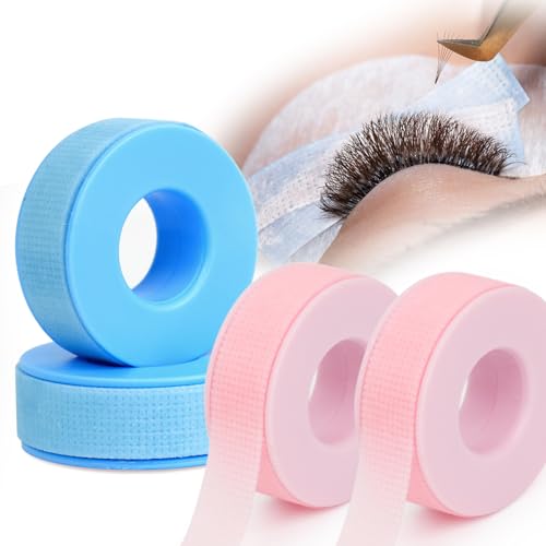 EMEDA Silicone Lash Tape for Eyelash Extensions - Gel Eyelash Tape for Sensitive Skin to Make Up/Lips/Eye Shadow/DIY/Salon Easy Tear Microporous Breathable Lash Extension Tape 4 Rolls